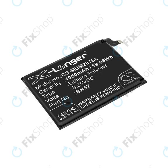 Baterie pro Xiaomi Poco X3 NFC M2107J20CG, 4950mAh, Li-Pol, 3.85 V, BN57, HQ
