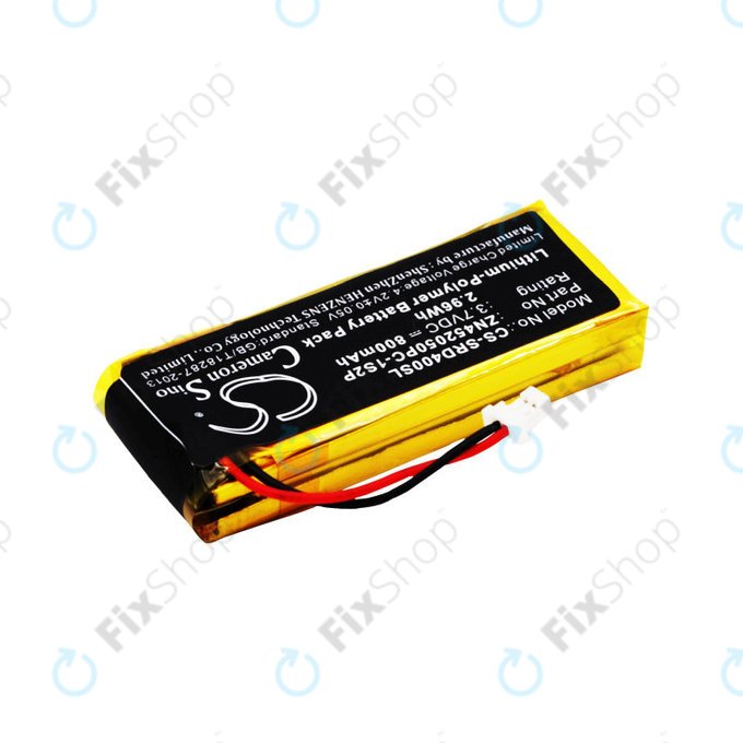 Baterie pro Cardo Scala Rider G4, 800mAh, Li-Pol, 3.7V, ZN452050PC-1S2P, HQ