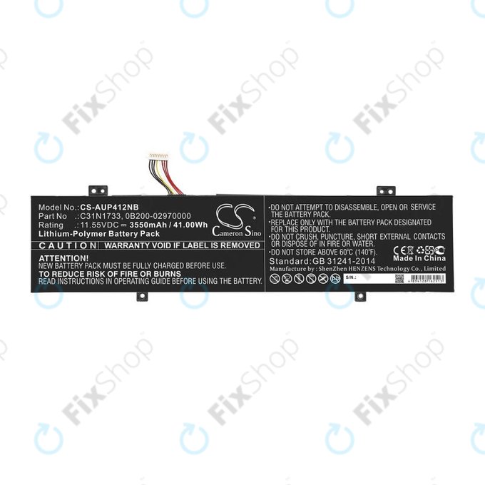 Baterie pro Asus VivoBook Flip 14 Tp412fa/ua, 3550mAh, Li-Pol, 11.55V, C31N1733, HQ