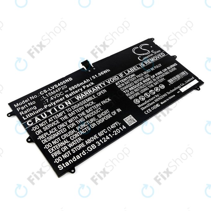 Baterie pro Lenovo Yoga 4S, 900S, 6900mAh, Li-Pol, 7.4V, L15M4P20, HQ