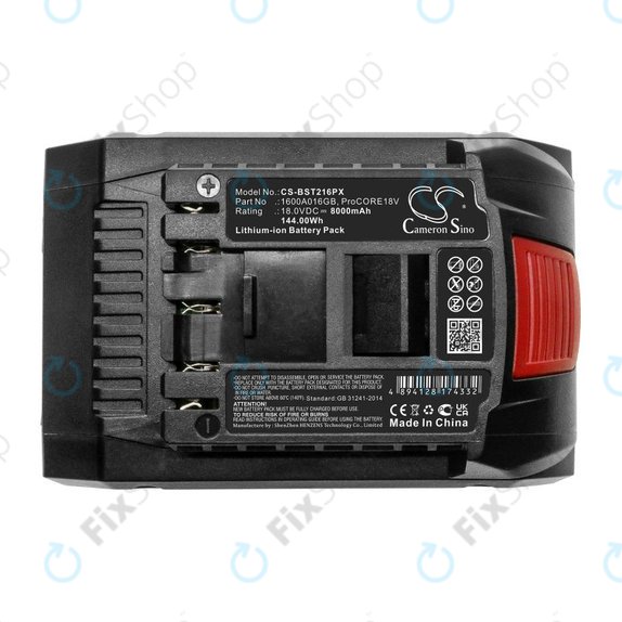 Baterie pro Bosch Gbh, Gcv, Gks, Gts 18V, 8000mAh, Li-Ion, 18V, ProCORE18V, HQ