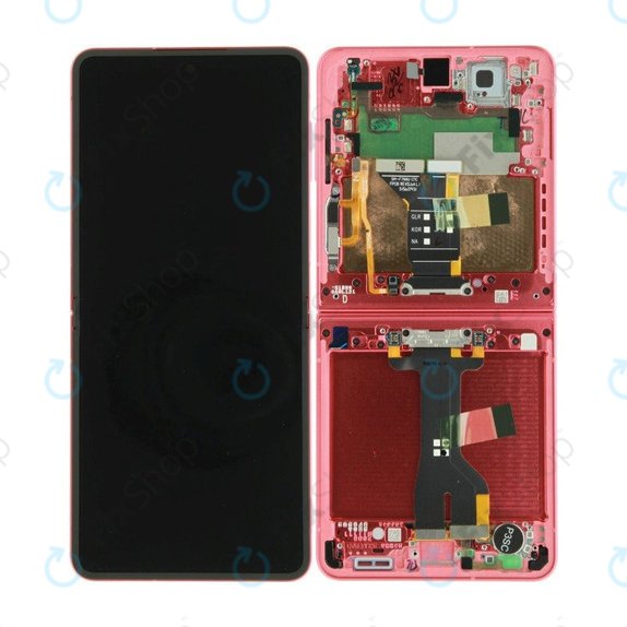 Samsung Galaxy Z Flip 7 F766B - LCD Displej + Dotykové Sklo + Rám (Coralred) - GH82-37581D Genuine Service Pack