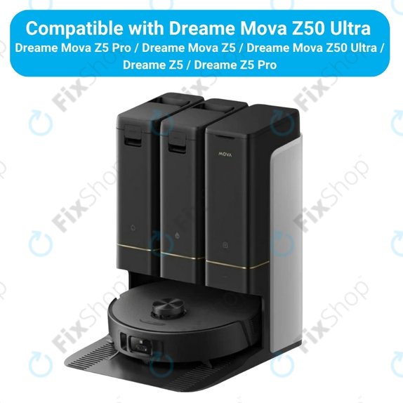 Sada náhradních dílů pro Dreame Mova Z50 Ultra, Z5, Z5 Pro (1x Hlavní kartáč, 2x Filtr, 2x Boční kartáč)