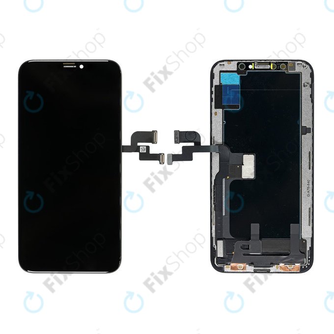 Displej In-Cell pro iPhone XS, Dotykové sklo s rámem, FixPremium