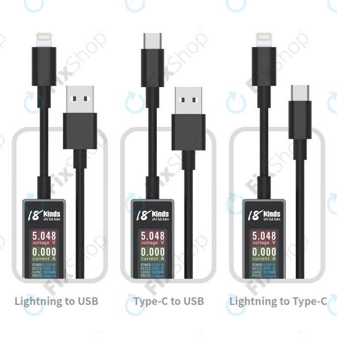 AV-Line - Smart Detekční Nabíjecí Kabel (Lightning - USB-C)