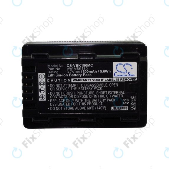 Baterie pro Panasonic HDC, HC a SDR, 1500mAh, Li-Ion, 3.7V, VW-VBK180, HQ