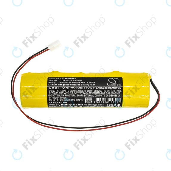 Baterie pro Jablotron JA80A, 12000mAh, Li-MnO2, 6V, 2CR34615, HQ