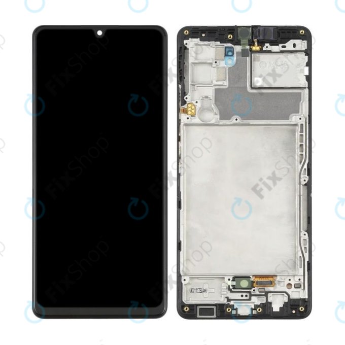 Samsung Galaxy A42 5G A426B - LCD Displej + Dotykové Sklo + Rám (Black) OLED