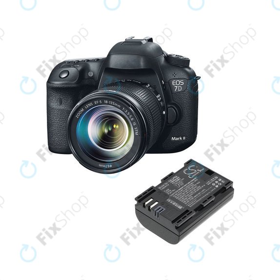 Baterie pro Canon EOS 60D, 5D Mk II, 7D, 1800mAh, Li-Ion, 7.4V, LP-E6, HQ
