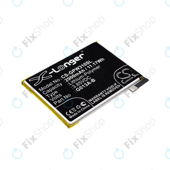 Baterie pro Google Pixel 3, 2900mAh, Li-Pol, 3.85 V, G013A-B, HQ
