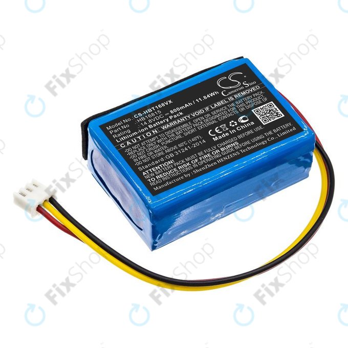 Baterie pro Hobot 168, 188, 198, 268, 288, 298, 368, 388, 800mAh, Li-Ion, 14.8V, HB16815, HQ