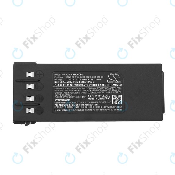 Baterie pro Hiab 077 Hiduo, 088CL, 095, 2000mAh, Ni-MH, 7.2V, RNBB7215, 2.250.1000, HQ