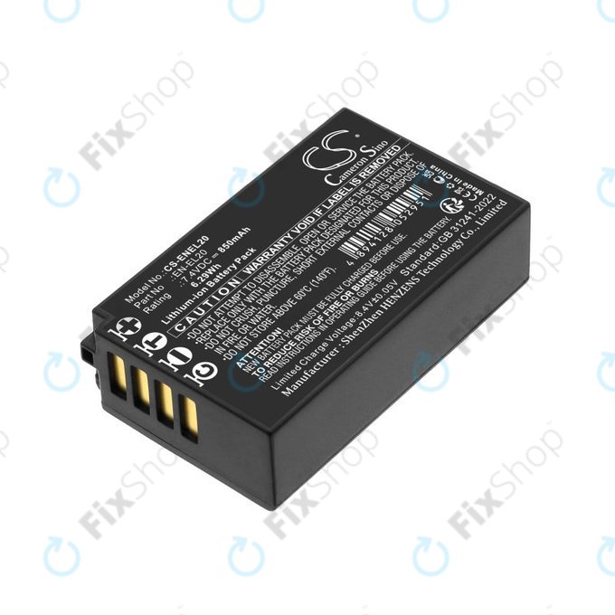 Baterie pro Nikon Coolpix A, 850mAh, Li-Ion, 7.4V, EN-EL20, HQ