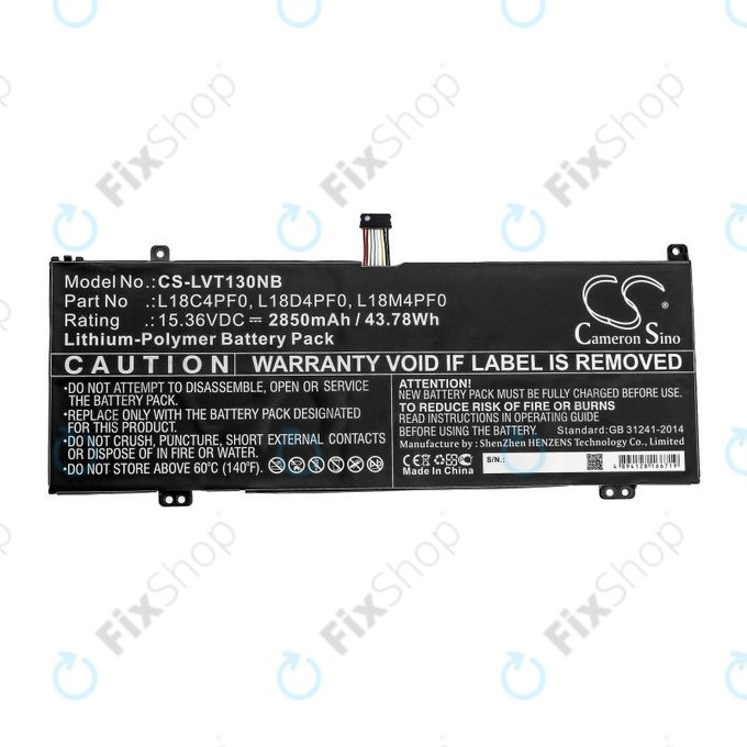 Baterie pro Lenovo ThinkBook 13s, 14s, 2850mAh, Li-Pol, 15.36V, L18C4PF0, HQ