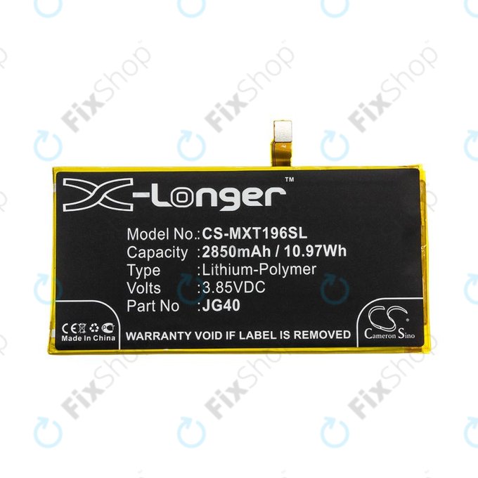 Baterie pro Motorola Moto G7 Plus, G7 Plus DS, 2850mAh, Li-Pol, 3.85V, JG40, HQ
