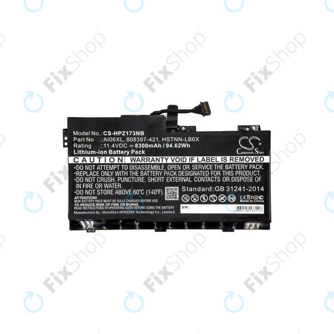 Baterie pro HP Zbook 17 G3, 8300mAh, Li-Ion, 11.4V, AI06XL, HQ