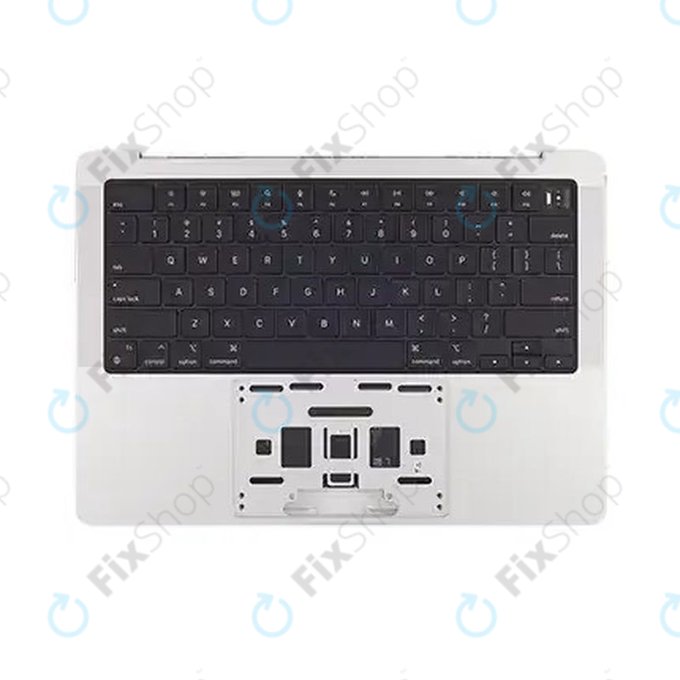 Horní rám klávesnice pro MacBook Pro 14", A2918 (2023), s klávesnicí US a baterií, Silver, 661-35709, Genuine Apple