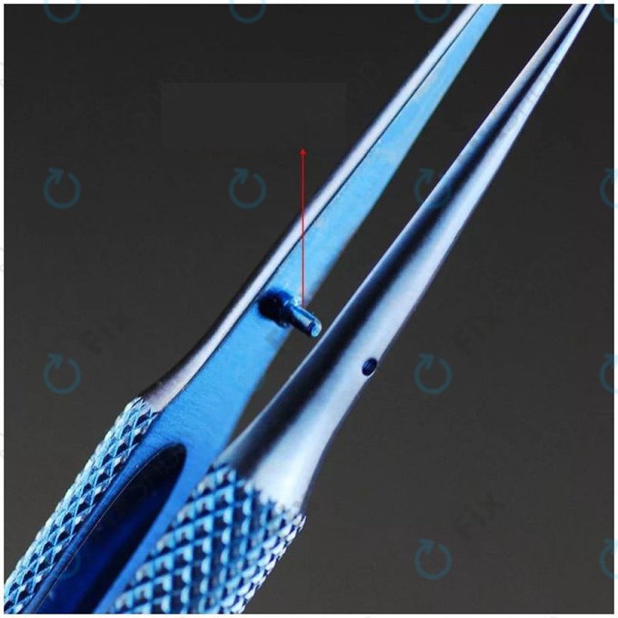 2UUL BlueT Curved Head - Titanová Pinzeta se Zakřivenou Hlavou (Hrot 0.1mm)