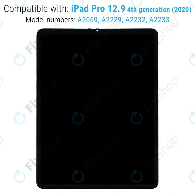 LCD Displej pro iPad Pro 12.9" (4th Gen 2020), Dotykové sklo a IC Board sout Frame, Refurbished