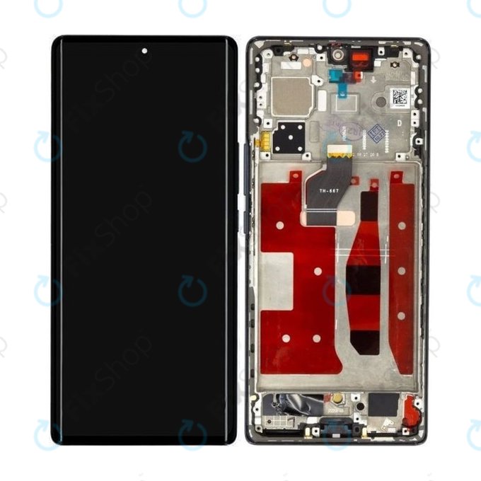 Honor 70 - LCD Displej + Dotykové Sklo + Rám (Midnight Black) OLED