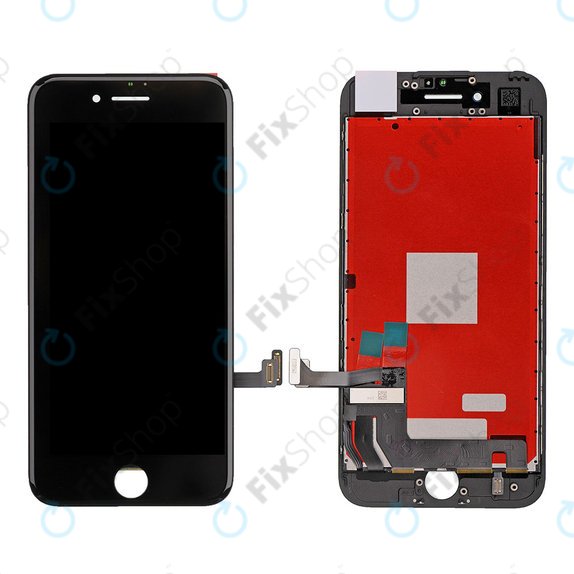 Displej pro iPhone 7, Black, Dotykové sklo s rámem, Refurbished