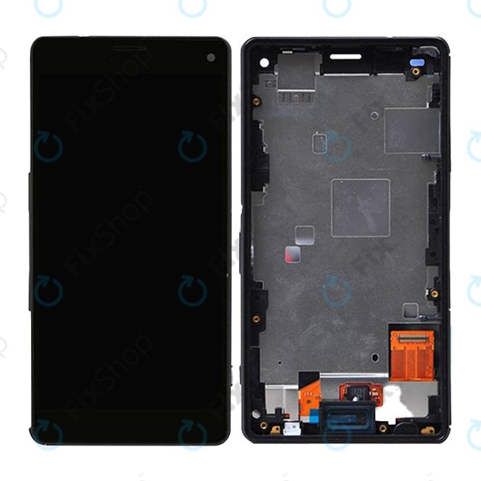 Sony Xperia Z3 Compact D5803 - LCD Displej + Dotykové Sklo + Rám (Black) TFT