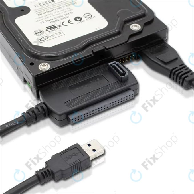 USB 2.0 na IDE / SATA adaptér pro 2,5" a 3,5" HDD/SSD, s EU napájením