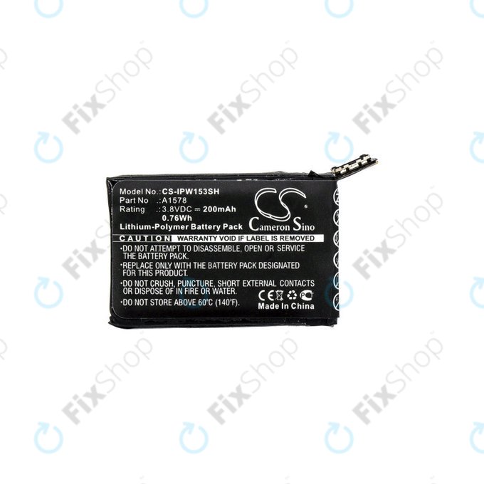 Baterie pro Apple Watch 1 38 mm, 200mAh, Li-Pol, 3.8 V, A1578, HQ
