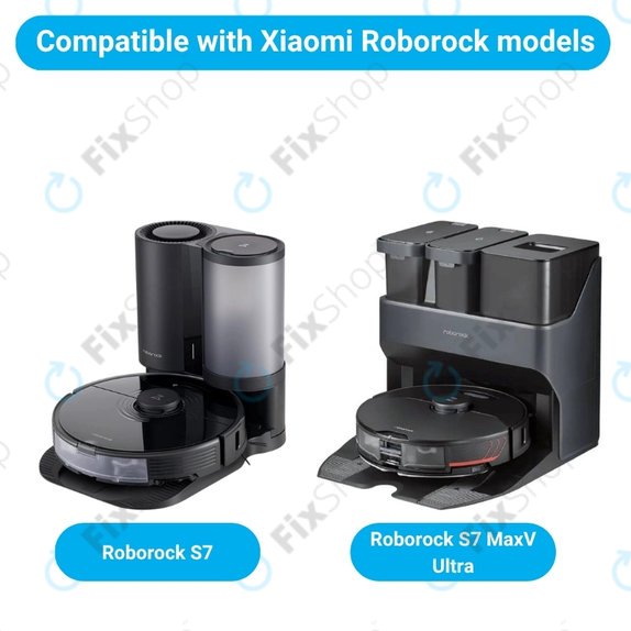 Sada náhradních dílů pro Xiaomi Roborock S7, S7 MaxV Ultra (1x Hlavní kartáč, 2x Filtr, 2x Boční kartáč – černý)