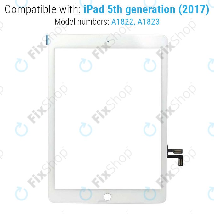 Dotykové sklo s tlačítkem domů pro iPad (5th Gen 2017), Gold
