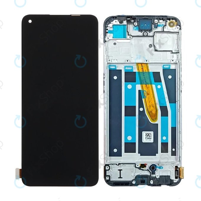 Oppo Reno 8 T - LCD Displej + Dotykové Sklo + Rám (Black Starlight) TFT