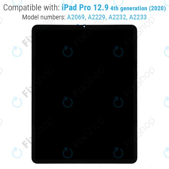 LCD Displej pro iPad Pro 12.9" (4th Gen 2020), Dotykové sklo a IC Board sout Frame, Refurbished