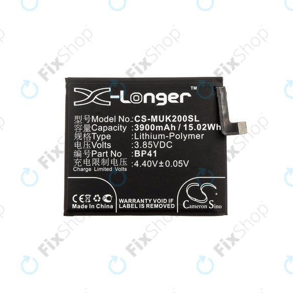 Baterie pro Xiaomi Mi 9T, Redmi K20, 3900mAh, Li-Pol, 3.85 V, BP41, HQ
