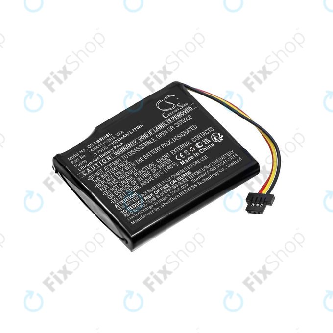 Baterie pro TomTom Start 60, 1020mAh, Li-Ion, 3.7V, VFA, HQ