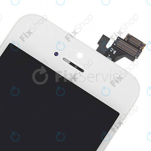Displej pro iPhone 5, White, Dotykové sklo s rámem