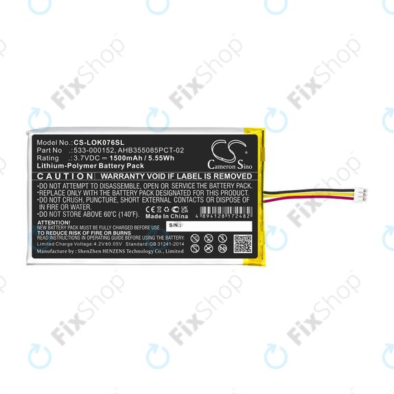 Baterie pro Logitech G913, G913 TKL, G915, G915TKL, 1500mAh, Li-Pol, 3.7V, 533-000152, HQ
