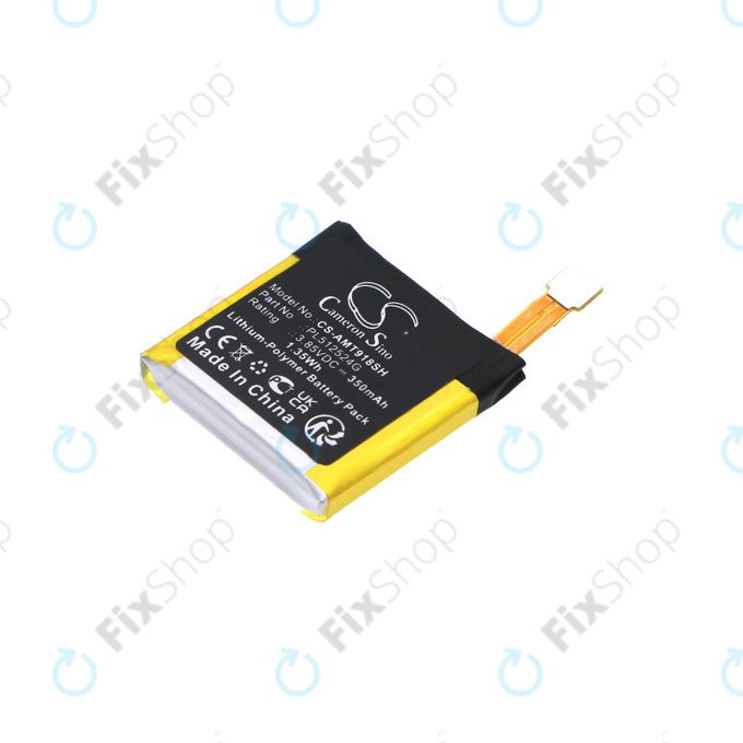 Baterie pro Amazfit A1801, A1808, A1918, T-Rex Verge Lite, 350mAh, Li-Pol, 3.85V, PL512524G, HQ