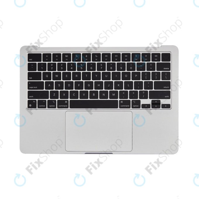 Horní rám klávesnice pro MacBook Air 13", A3113 (2024), s klávesnicí US a baterií, Silver, 661-40228, Genuine Apple