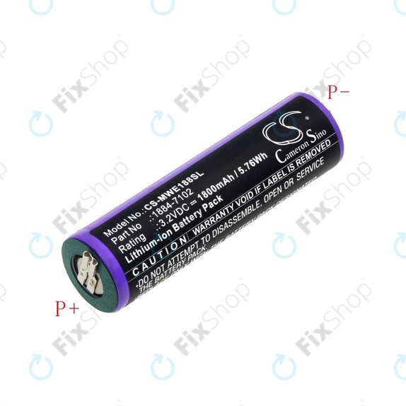 Baterie pro Moser Ermila 1884, 1885, Wahl 1884 LI+PRO, Wahl Ermila 1884, 1885, 1800mAh, LiFePO4, 3.2V, -, HQ