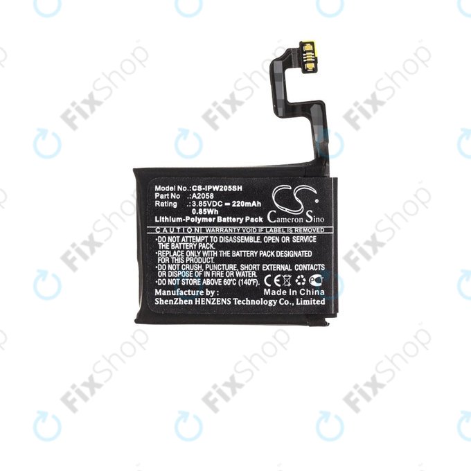 Baterie pro Apple Watch 4 40 mm, 220mAh, Li-Pol, 3.85 V, A2058, HQ