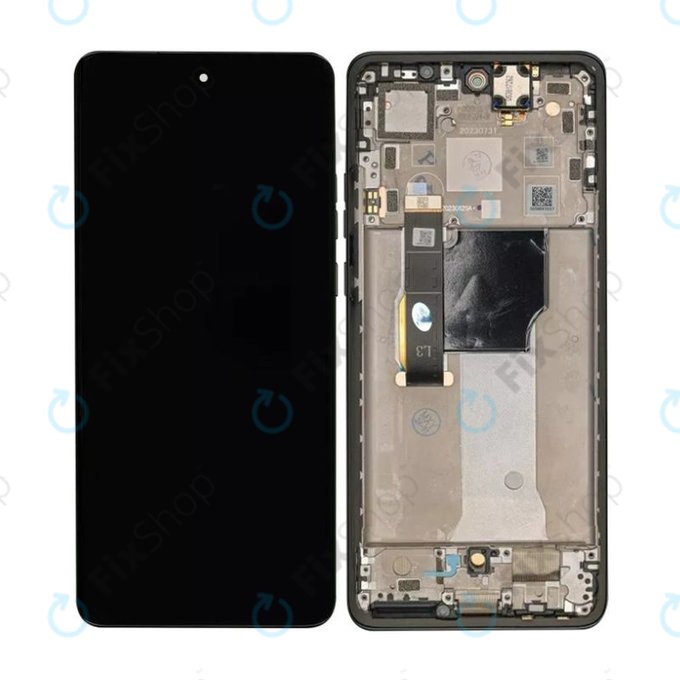 Motorola Edge 40 Neo XT2307 - LCD Displej + Dotykové Sklo + Rám (Black) OLED