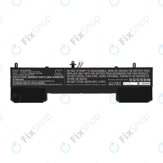 Baterie pro Asus ZenBook 15 UX534FTC, Flip 15 UX563, 4500mAh, Li-Pol, 15.4V, C42N1839, HQ
