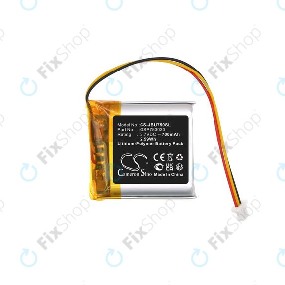 Baterie pro JBL Tune 750, 700mAh, Li-Pol, 3.7V, GSP753030, HQ