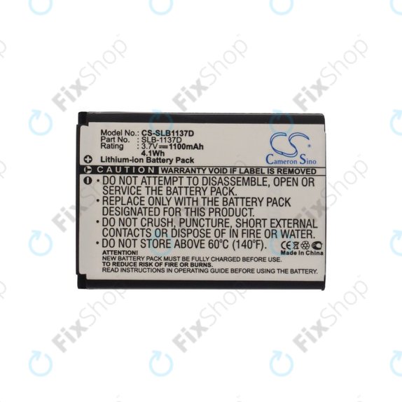 Baterie pro Samsung NV100HD, 1100mAh, Li-Ion, 3.7V, SLB-1137D, HQ