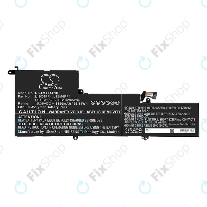 Baterie pro Lenovo Yoga Slim 7, 14s, 3850mAh, Li-Pol, 15.36V, L19C4PF4, HQ