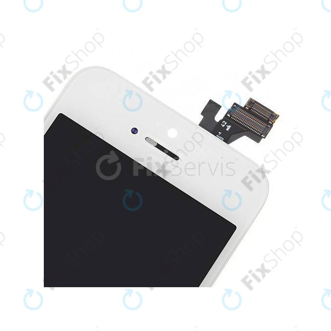 Displej pro iPhone 5, White, Dotykové sklo s rámem