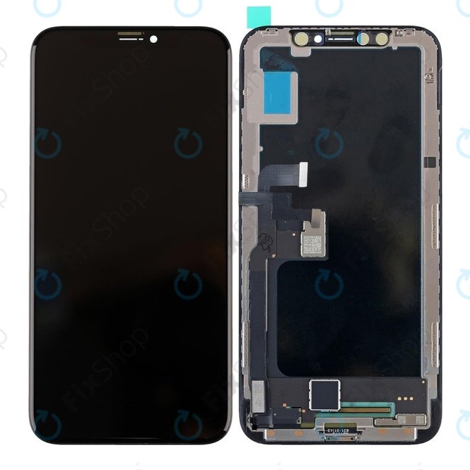Displej In-Cell pro iPhone XS, Dotykové sklo s rámem, FixPremium