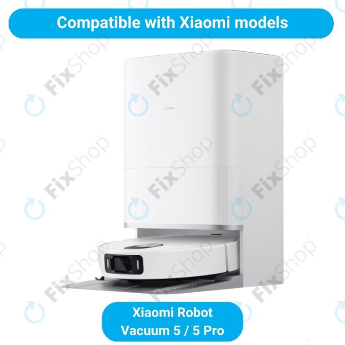 Sada náhradních dílů pro Xiaomi Robot Vacuum 5, 5 Pro (1x Hlavní kartáč, 2x Filtr, 2x Boční kartáč, 4x Mopovací útěrka, 2x Sáček na prach)