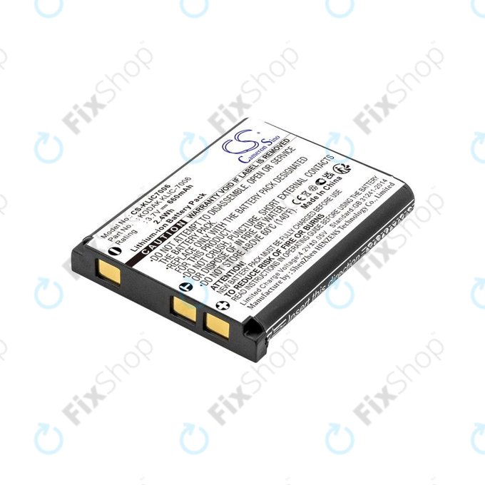 Baterie pro Kodak EasyShare, 660mAh, Li-Ion, 3.7V, LB-012, KLIC-7006, HQ