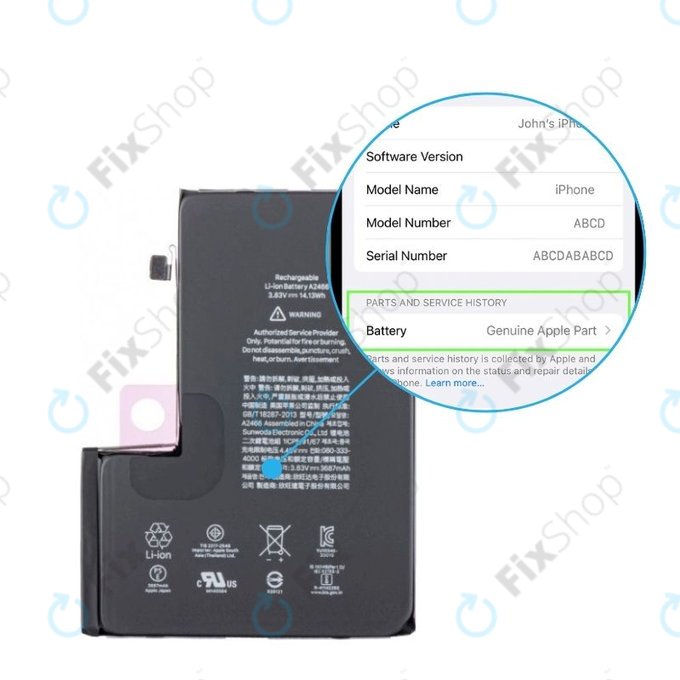 Baterie pro iPhone 12 Pro Max | 661-18428 | 3687mAh | Genuine Apple